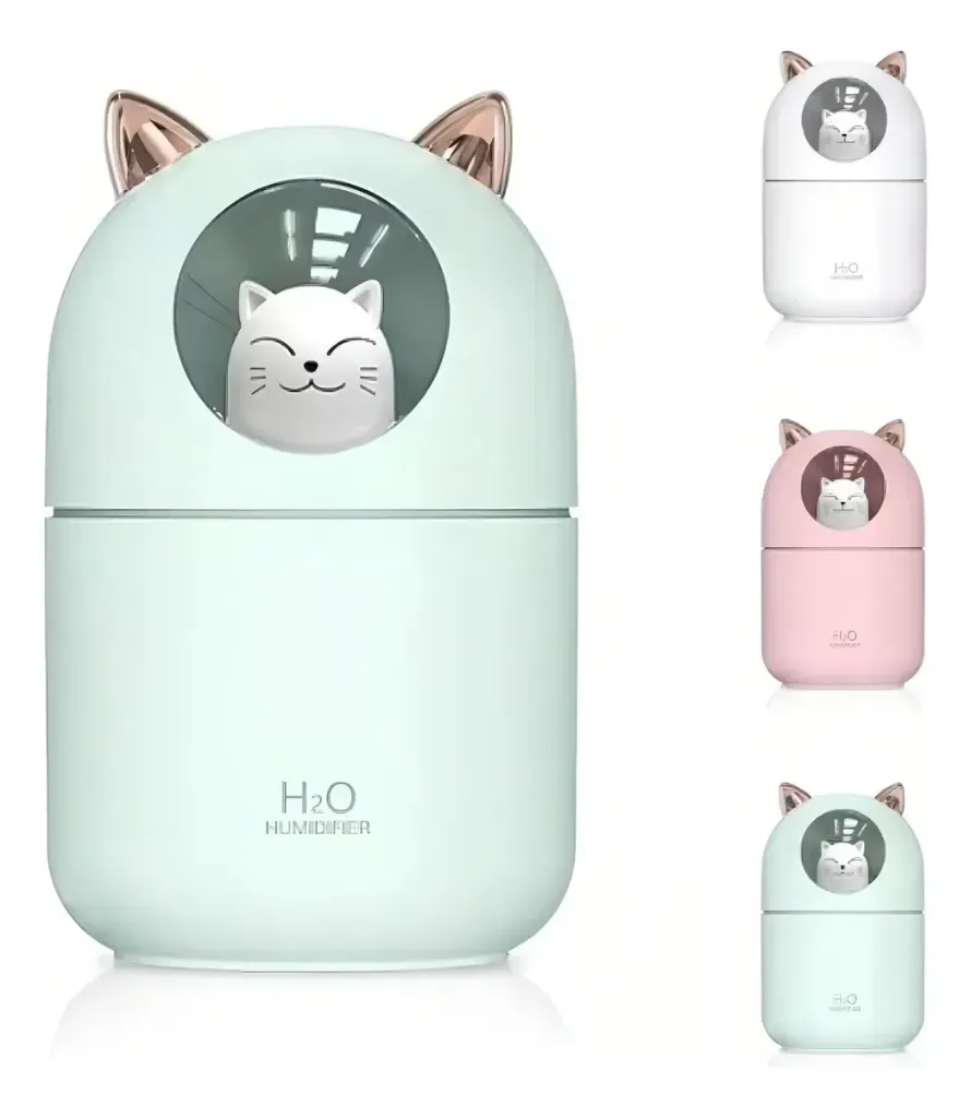 [A205] HUMIDIFICADOR GATO H2O DIFUSOR LAMPARA LED A205