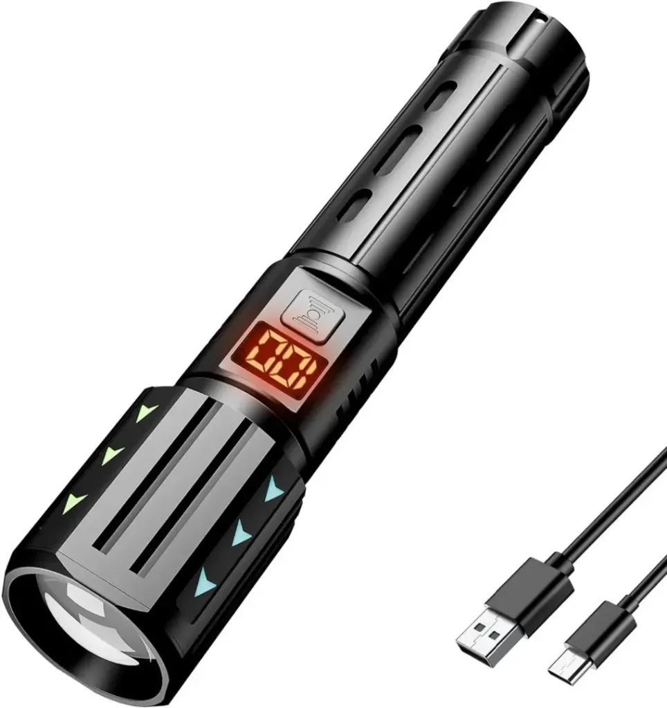 [BOD-TEC-113] LINTERNA TACTICA LED RECARGABLE USB ZOOM