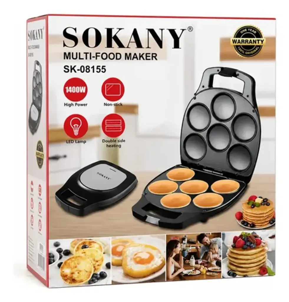 TOSTIAREPAS X6 MULTIFUNCIONAL SOKANY ANTIADHERENTE
