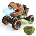 CARRO DINOSAURIO A CONTROL REMOTO CON HUMO Y LUCES LED