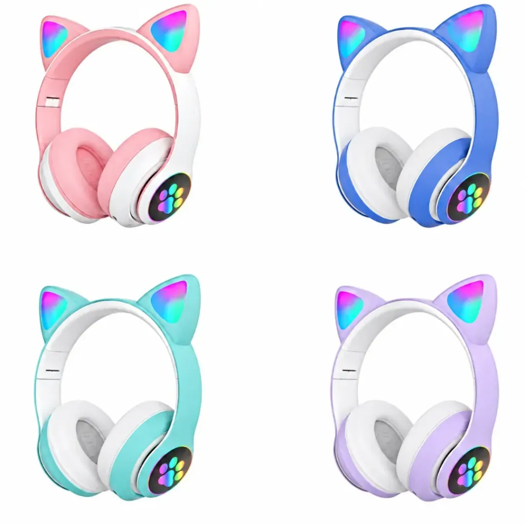 [STN-28] AUDIFONOS DIADEMA RGB BLUETOOTH OREJAS CAT STN-28