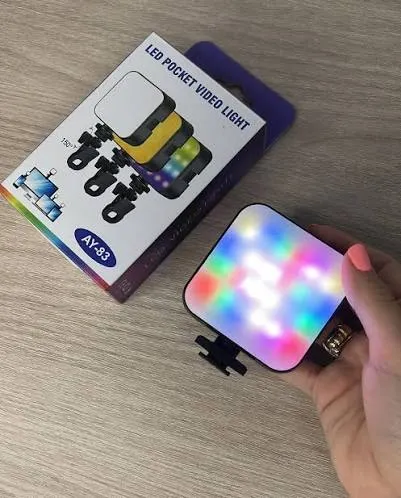 [BOD-ACC-010] LUZ LED SELFIE RECARGABLE PORTATIL ACCESORIO AY-83 LED POCKET