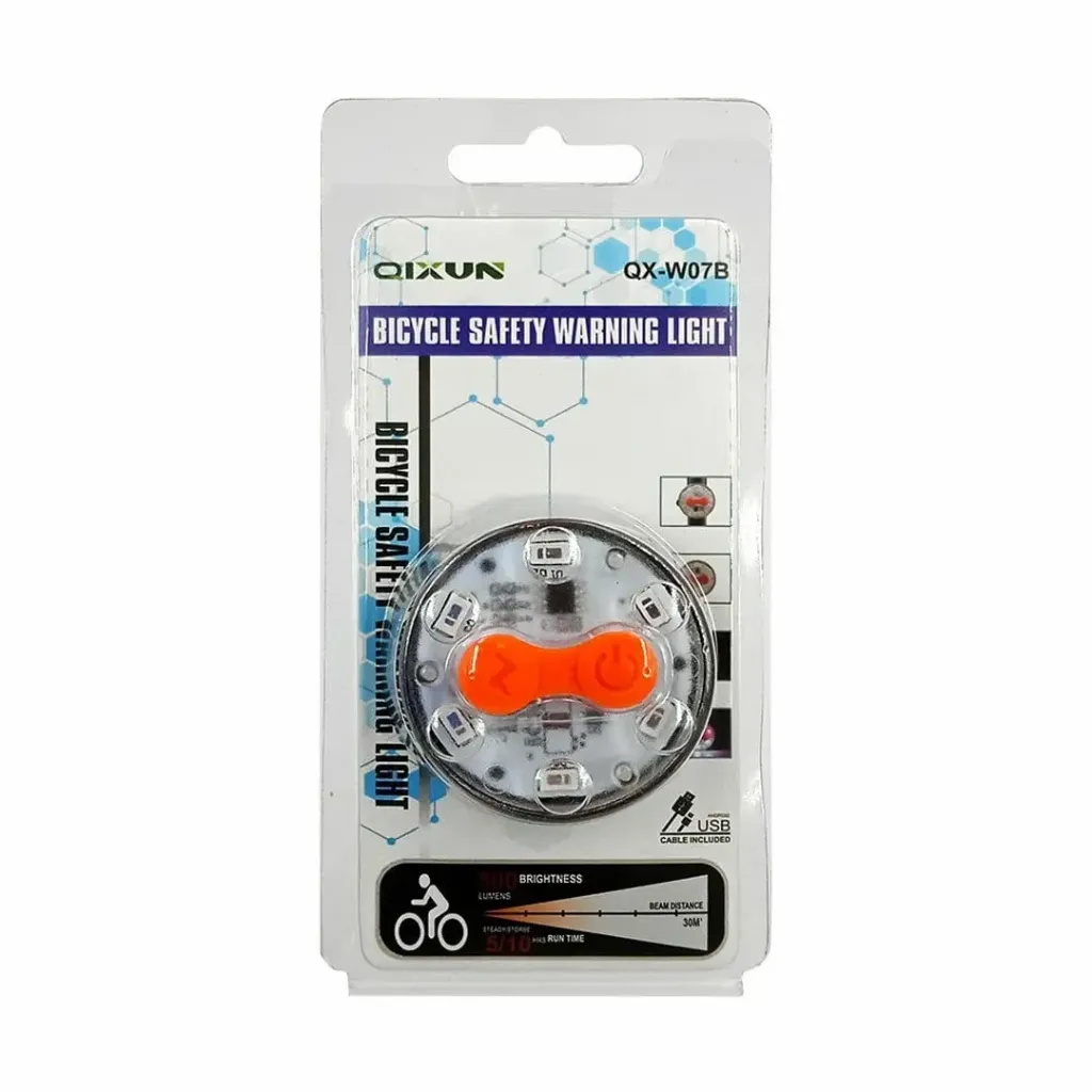 LUZ TRASERA BICICLETA REDONDA QX-W07B