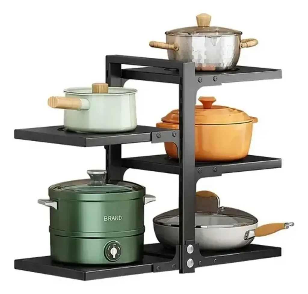 [f620ff] ESTANTE ORGANIZADOR OLLAS Y TAPAS METALICO GRANDE