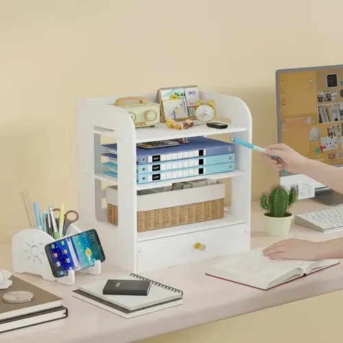 [09a527] ORGANIZADOR PARA ESCRITORIO OFICINA 4 ESTANTES PRLA-994