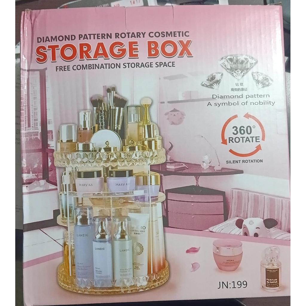 [CED-BEL-014] ORGANIZADOR MAQUILLAJE GIRATORIO 360° - STORAGE BOX