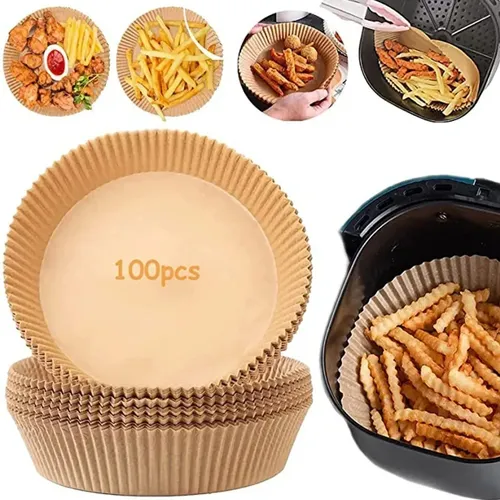 PAPEL ANTIADHERENTE FREIDORA - AIR FRYER LINERS - 100PCS
