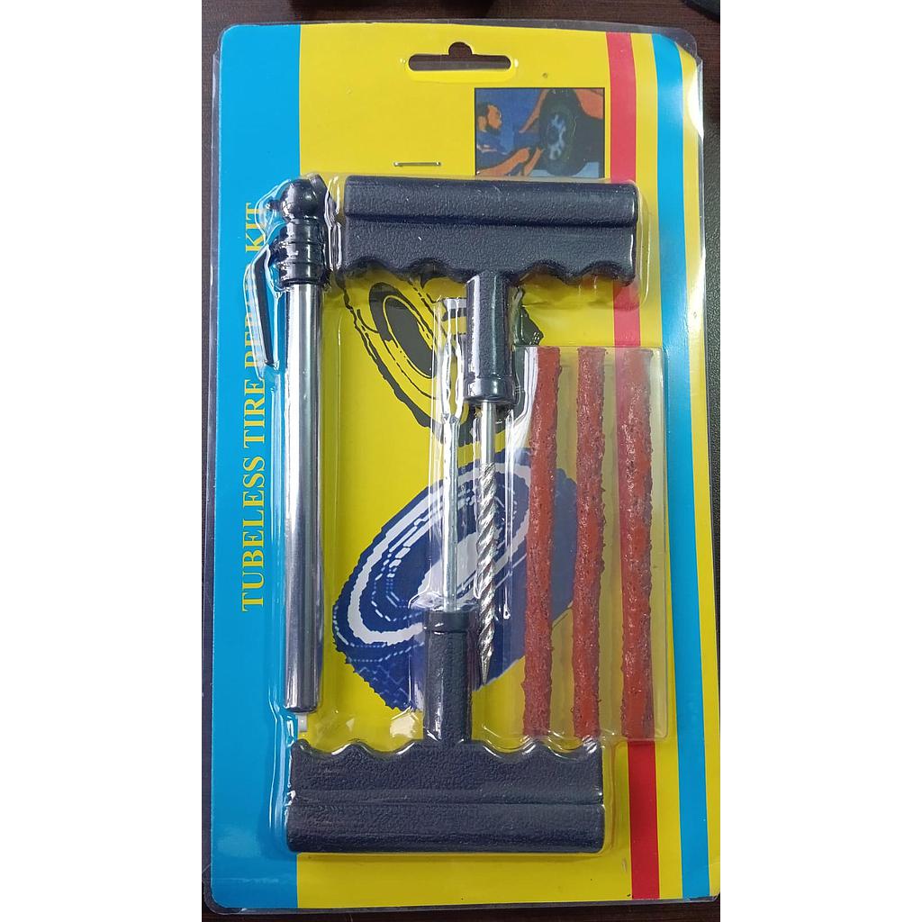 KIT REPARADOR LLANTA TUBULAR - KIT DESPINCHAR MOTO + CALIBRADOR