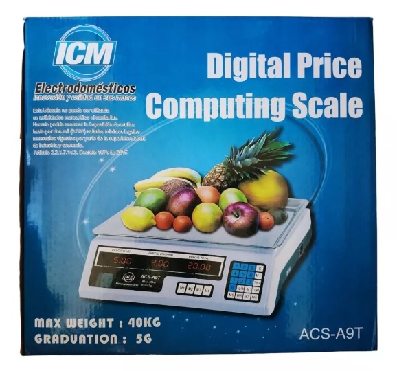 [BOD-HOG-112] PESA GRAMERA BASCULA- ICM - ACS-A9T - 40 KILOS